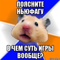 Поясните ньюфагу в чем суть игры вообще?