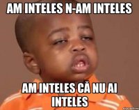 Am inteles N-am inteles Am inteles că nu ai inteles