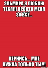 ЭЛЬМИРА Я ЛЮБЛЮ ТЕБЯ!!! ПРОСТИ МЕНЯ ЗА ВСЁ... ВЕРНИСЬ... МНЕ НУЖНА ТОЛЬКО ТЫ!!!