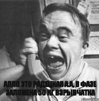 Алло это Радецкая А.А, в фазе заложена 50 кг взрывчатка Один звонок-новая жизнь 