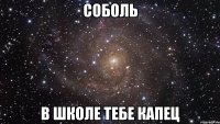 Соболь В школе тебе капец