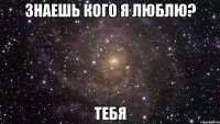 Знаешь кого я люблю? Тебя