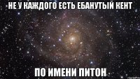 Не у каждого есть ебанутый кент по имени Питон