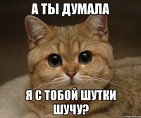 А ты думала я с тобой шутки шучу?