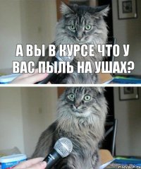  А вы в курсе что у вас пыль на ушах?