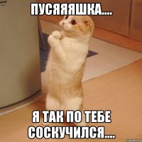 Пусяяяшка.... Я так по тебе соскучился....