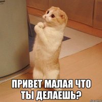  Привет малая что ты делаешь?