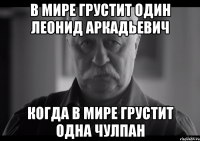 В мире грустит один леонид аркадьевич Когда в мире грустит одна чулпан