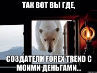 Так вот вы где, создатели Forex Trend с моими деньгами...