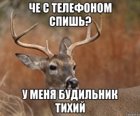 че с телефоном спишь? у меня будильник тихий