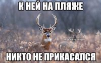 К НЕЙ НА ПЛЯЖЕ НИКТО НЕ ПРИКАСАЛСЯ