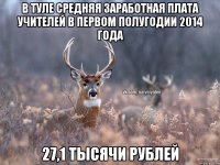 В туле средняя заработная плата учителей в первом полугодии 2014 года 27,1 тысячи рублей