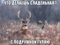 Что делаешь сладенькая? С подружкой гуляю