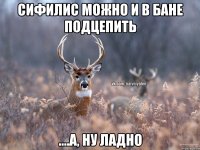 сифилис можно и в бане подцепить ....а, ну ладно