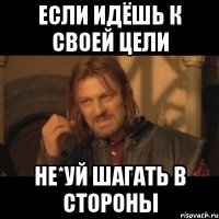 Если идёшь к своей цели Не*уй шагать в стороны