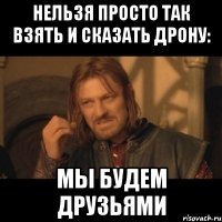 Нельзя просто так взять и сказать дрону: мы будем друзьями