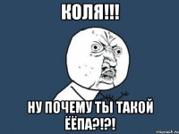 КОЛЯ!!! НУ ПОЧЕМУ ТЫ ТАКОЙ ЁЁПА?!?!