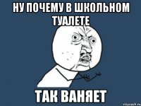 ну почему в школьном туалете так ваняет