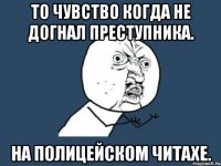 То чувство когда не догнал преступника. На полицейском Читахе.