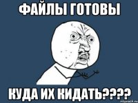 файлы готовы куда их кидать????