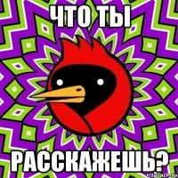 что ты расскажешь?