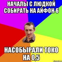 Началы с Людкой собирать на айфон 6 Насобырали токо на 0,5