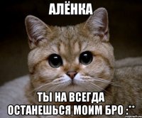 Алёнка Ты на всегда останешься моим бро :**