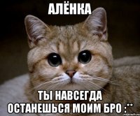 Алёнка Ты навсегда останешься моим бро :**