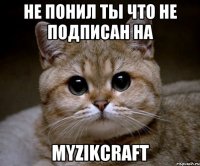 Не понил ты что не подписан на MyzikCraft