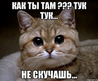 как ты там ??? тук тук... не скучашь...