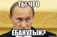 Ты что ебанутый?