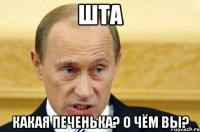 ШТА Какая печенька? О чём вы?