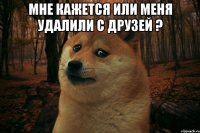 мне кажется или меня удалили с друзей ? 