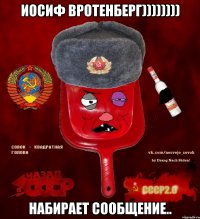 Иосиф Вротенберг)))))))) набирает сообщение..