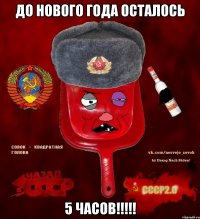 до нового года осталось 5 часов!!!!!