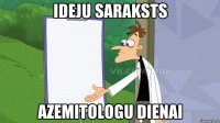 Ideju saraksts Azemitologu dienai