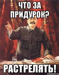 Что за придурок? Растрелять!