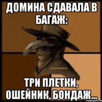 Домина сдавала в багаж: три плетки, ошейник, бондаж...