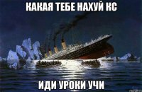 Какая тебе нахуй КС Иди уроки учи