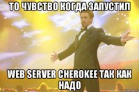 то чувство когда запустил WEB SERVER CHEROKEE так как надо