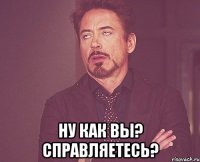  Ну как вы? Справляетесь?