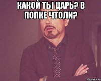 Какой ты царь? В попке чтоли? 