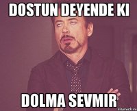 Dostun deyende ki Dolma sevmir