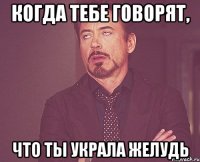 Когда тебе говорят, что ты украла желудь