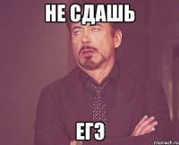 не сдашь егэ