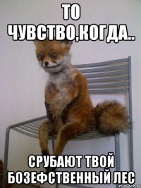 то чувство,когда.. срубают твой бозефственный лес