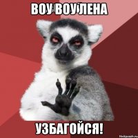 ВОУ ВОУ ЛЕНА УЗБАГОЙСЯ!