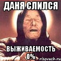 Даня Слился выживаемость 0%