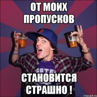 от моих пропусков становится страшно !