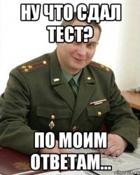 Ну что сдал тест? По моим ответам...